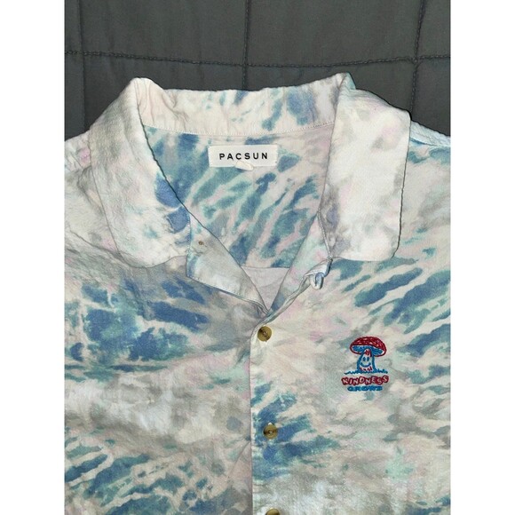 PacSun Tie Dye  “Kindness Grows” button down Shirt - Large - Picture 3 of 5